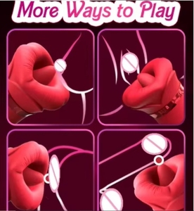 2024 Drops hipping Neues <span class=keywords><strong>Sex</strong></span>-Produkt gerät Red Lip Rose Vibrator Saugen Zunge Lecken Vibrator Big Mouth Vibrator - Product Image 5