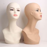 Tête de mannequin en caoutchouc pour la formation pratique, maquillage du visage, cils, cosmétologie