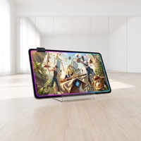 Tapis de souris de jeu Esports avec éclairage LED RGB, en caoutchouc naturel, grand format carré, bords cousus, design FPS