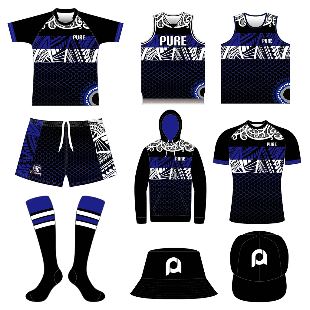 Pure Hoge Kwaliteit Aangepaste Rugby Shirts Jersey Groothandel Rugby Union League Uniformen Korte Mouw Rugby Shirt