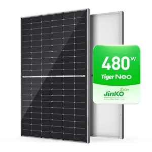 Jinko Tiger Neo N-Loại Năng Lượng Mặt Trời Bảng Điều Khiển Bifacial 590W 600W 650W 750W Bảng Điều Khiển Solares Jinko Rotterdam Kho Giá