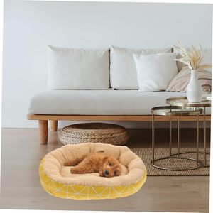 Pet Nest Lamb Plush Fluffy Faux Fur Solid Minimalist Style Removable Washable Canvas Cotton Fill OEM Custom Seasonal <b>Bed</b> - Product Image 4