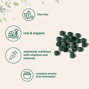 Tabletas de espirulina orgánica 100% sin azúcar de etiqueta privada OEM en bolsa con 9 aminoácidos <span class=keywords><strong>esenciales</strong></span> y poteína - Product Image 5