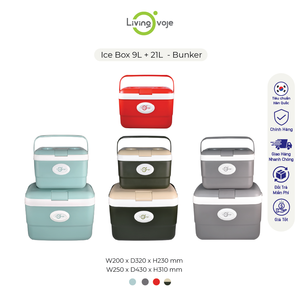 กล่องเก็บความเย็นพลาสติกแบบตั้งโต๊ะ ดีไซน์คอมโบ 9 ลิตร + 21 ลิตร พกพาสะดวก เป็นมิตรกับสิ่งแวดล้อม เหมาะสำหรับกิจกรรมในร่ม/กลางแจ้ง ผลิตในเวียดนาม OEM วัสดุ PP อเนกประสงค์ - Product Image 6