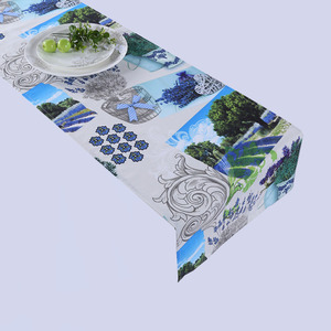 <span class=keywords><strong>Camino</strong></span> <span class=keywords><strong>de</strong></span> tela tejida ecológico para Decoración <span class=keywords><strong>de</strong></span> <span class=keywords><strong>mesa</strong></span>, con planta <span class=keywords><strong>verde</strong></span> botánica y hojas - Product Image 2