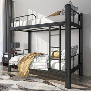 Factory double bunk katil 2 tingkat pengukuran tempat tidur tidur 2 susun stackable dan student split metal bed - Product Image 4
