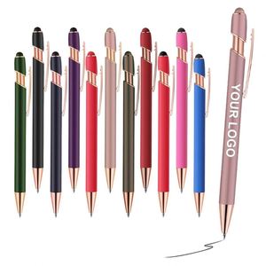 Personalized Ballpoint With Logo 2 in 1 Capacitive Multi Function Metal Stylus Promotional Gift Rose <b>Gold</b> Ball Point <b>Pen</b> - Product Image 1