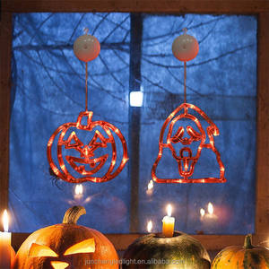 Fiesta de boda decoración de Halloween iluminación telaraña murciélago en forma de Led naranja ventosa Mini lámpara de noche - Product Image 5