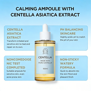 Sérum à la Centella Asiatica naturel, best-seller, anti-acné, réparateur, apaisant pour les peaux sensibles, étiquette privée disponible - Product Image 4