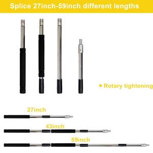 מוט מאריך שחור למכירה חמה, 2 רגל עד 12 רגל עמוד מאריך רב תכליתי לניקוי רולר - Product Image 2