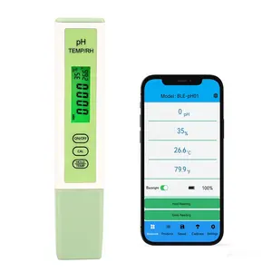 Bluetooth tragbares pH-Meter digitaler pH-Tester Stift Typ 3 in 1 pH-Feuchtigkeit temperatur messer für Wasser