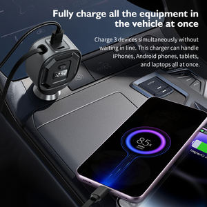 ที่ชาร์จเร็ว 65W แบบพับเก็บได้สำหรับรถยนต์ ที่ชาร์จโทรศัพท์ในรถยนต์ อะแดปเตอร์ที่จุดบุหรี่ ชนิด Type C 12-24V สำหรับ iPhone และ Android - Product Image 2