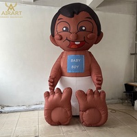 Poupées gonflables de dessin animé bon marché, figurines gonflables personnalisées pour bébés et enfants pour la décoration extérieure
