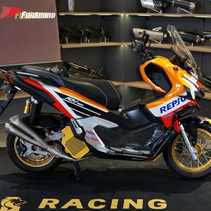 ระบบท่อไอเสียรถสกู๊ตเตอร์ Honda <span class=keywords><strong>ADV160</strong></span> <span class=keywords><strong>ราคา</strong></span>ขายส่งจากโรงงาน Forsound รุ่น Torch Gemini สีฟ้าแบบ Torch พร้อมท่อหน้าและท่อกลางแบบสวม - Product Image 1