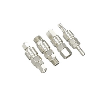 Connecteur rapide de type C Apocalypse, 6 mm, 1/4 pouce, en acier inoxydable nickelé, raccord de tuyau d'air en acier au carbone pour outils pneumatiques - Product Image 2