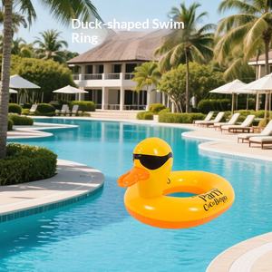 Flotador de Pato Amarillo Pequeño para Fiesta Acuática, Juguete de Agua, Brazalete Inflable de PVC para Bebés - Product Image 3