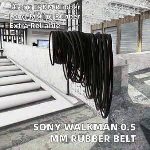 Courroie en caoutchouc moulé EPDM de 0,5 mm pour <span class=keywords><strong>baladeur</strong></span> <span class=keywords><strong>SONY</strong></span> - Product Image 2