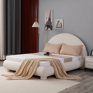 Cadre <span class=keywords><strong>de</strong></span> lit rembourré OEM, design simple et moderne, support en lattes <span class=keywords><strong>de</strong></span> bois robustes, silencieux, pour meubles <span class=keywords><strong>de</strong></span> chambre à coucher - Product Image 2