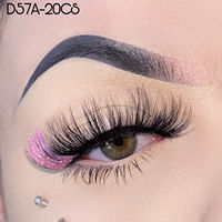 Label Pribadi Bulu Mata Warna-warni Alat Makeup 20Mm 3D Berwarna Glitter Halus Warna Dramatis Bulu Mata Palsu Bulu Mata