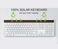 Solar Office Keyboard Imac Aluminium, Keyboard Mac Toetsenbord nirkabel Bluetooth untuk komputer Microsoft