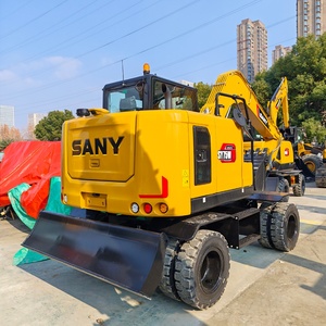 Prix usine, neuf, mini-excavatrice sur roues SANY SY75W 7,5 tonnes, SY75 SY70 SY60 SY55U, engin de construction - Product Image 1