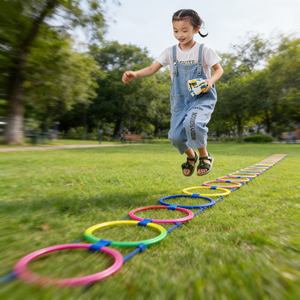 Innovador Juego de Anillos de Agilidad con Círculos de Plástico para Entrenamientos Dinámicos de Niños y Juego Interactivo - Product Image 1