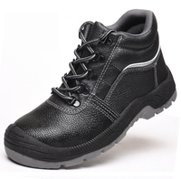 Chaussures de travail en cuir véritable imperméables pour hommes avec embout en acier S3 indestructible, bottes de sécurité