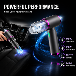 20KPa Strong Suction Cordless Handheld <b>Vacuum</b> Cleaner 100W Brushless Motor 3 Speed <b>Portable</b> Car <b>Vacuum</b> Cleaner OEM Supplier - Product Image 4