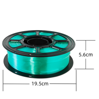 Filament PETG 1,75 mm haute résistance, résistant à l'eau et aux chocs, et transparent comme du cristal