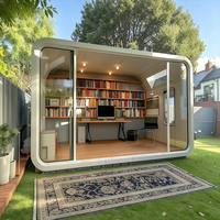 Maison conteneur moderne de luxe en acier, type capsule spatiale Apple, à installation rapide, en kit, respirante, pour chambre d'hôtes, usage extérieur