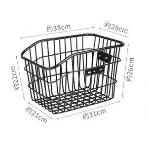 Cesta de metal negra para bicicleta, soporte duradero para accesorios de bicicleta, uso en bicicletas plegables - Product Image 2