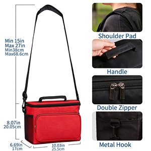 Sac isotherme de pique-nique portable personnalisé pour l'extérieur, 15-20L, écologique, imperméable, en nylon et polyester - Product Image 2