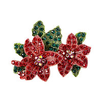 Broche Fleur de Luxe en Strass, Corsage Tendance, Accessoire de Vêtement Personnalisé, Épingle de Col en Stock