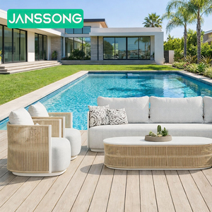 <b>Rattan</b> Patio Set Garden Pool Rope Modern Outdoor Furniture Set Garden <b>Sofas</b> Garden Furniture Metal Poolside Furniture - Product Image 1