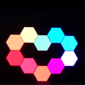 Nouvelles idées de produits 2021 Hexagonal Touch Sensitive chambre décor lumière applique modulaire lumière LED jeu cadeau nouveauté