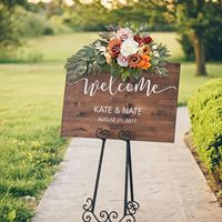 Décoration extérieure de mariage transfrontalière : Arche de bienvenue en soie artificielle avec pivoines et roses, pour accrocher à la porte