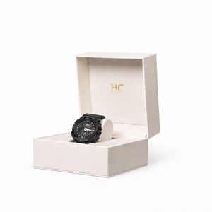 Boîte à montre automatique de luxe, coffret cadeau personnalisé pour bijoux, boîte rigide en cuir PU, coussin en velours pour montre, estampage à chaud, logo personnalisé, vente en gros - Product Image 5