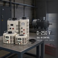 Autotransformateur toroïdal 2 kVA, transformateur variable, bobine en cuivre, 220 V, 0-250 V, 50 Hz, 60 Hz, régulateur de tension pour l'industrie