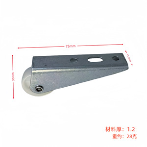 Roulettes de meubles avec plaque de fixation de 1 pouce, roue en polyuréthane, acier au carbone, design industriel pour armoire, installation facile - Product Image 5
