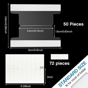 Dossier de fichiers en plastique transparent onglets collants onglets d'index auto-adhésifs insérables avec inserts imprimables en papier pour ordinateurs portables - Product Image 2
