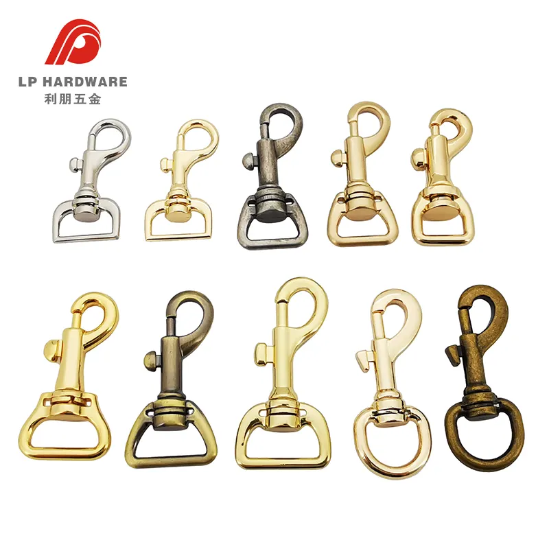 Dog Leash Clasp Metal Swivel Snap Hooks Clips Pet Leashes Key Chain Spring Buckle For Linking Pet Collar