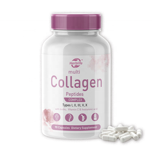 แคปซูลคอลลาเจนเปปไทด์หลายชนิด Haccp OEM สำหรับผู้หญิงและผู้ชาย โปรตีนเปปไทด์ไฮโดรไลซ์ พร้อมกรดไฮยาลูโรนิกและวิตามินซี - Product Image 1