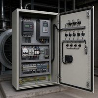 Armoire de commande de ventilateur de ventilation pour le contrôle de l'extraction des fumées, capteur VFD et automatisation des systèmes d'aération des bâtiments 380V 400V 415V