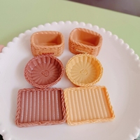 Panier de maison de poupée, panier à jouets, panier miniature en résine, modèles de paniers 3D, 100 pièces