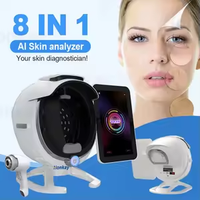 Bitmoji A6 New Skin Analyzer 15.6 Inch Ai Professional Magic Mirror Facial Spectrum Facial Skin Analyzer Scanner for Salon