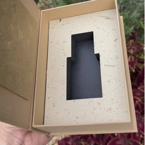 Book Shaped Rigid <b>Gift</b> <b>Box</b> Ivory Board Hot Stamping Logo Sponge Liner High End Craft Packaging - Product Image 4