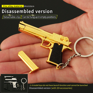 Pistola Giocattolo <span class=keywords><strong>Desert</strong></span> Eagle 6.6CM Modello Realistico Portachiavi Giocattolo in Metallo Sicuro per Ragazzi Regalo Smontabile - Product Image 4