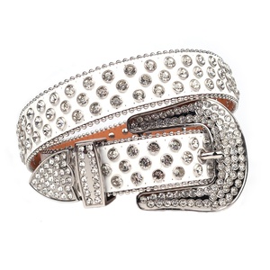 <span class=keywords><strong>Cintura</strong></span> di strass con diamanti occidentali con borchie di coccodrillo in pelle di coccodrillo per ragazza - Product Image 1