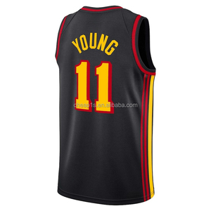 Vente en gros de vêtements pour hommes <span class=keywords><strong>Atlanta</strong></span> Hawk # 11 Trae <span class=keywords><strong>Young</strong></span> # <span class=keywords><strong>Maillot</strong></span> de basket-ball 21 Dominique Wilkins City Edition brodé avec logos - Product Image 3