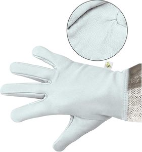 Guantes de Apicultura Shengxiangmei Luwint de Piel de Cabra Premium con Manga de Malla Ventilada de 3 Capas y Puños Elásticos, 1 Año de Garantía - Product Image 3